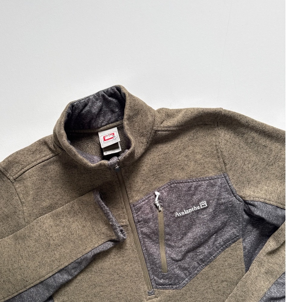 Avalanche Outdoor Supply Co Womens Medium Quarter Zip Pullover Olive Green Gray
